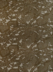 A Length of Brown Toned Katazome Cotton: Elaborate Rendering of Phoenixes