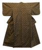 An Unworn Raw Silk Kasuri Kimono: Crisp Tsumugi