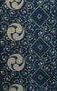 A Length of Indigo Dyed Katazome Cotton: Bold Pattern