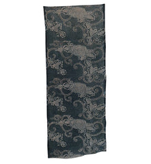 A Length of Faded Katazome Dyed Cotton: Beautiful Depiction of Chrysanthemums