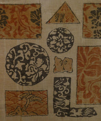 A Length of Edo Period Figured Cotton: Curious Vignettes