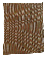 A Square Fragment of Precious Kumanozome: Moire Patterned Dyed Cotton