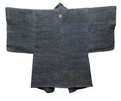 A Nineteenth Century Hemp or Ramie Large Coat: Edo Komon Katazome Pattern
