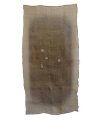 A Large Mended Steamer Cloth: Bast Fiber Mesh