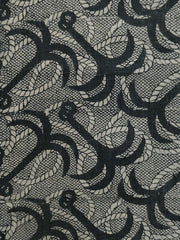A Length of Hand Spun Cotton Cloth: Beautiful Design of Anchors, Rope and Fishing Net