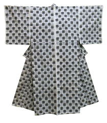 An Eye Dazzling Yamatogasuri Cotton Kimono: Special Kasuri Weave from Nara
