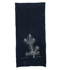 A Fragment of Indigo Dyed Tsutsugaki Cotton: Young Pine