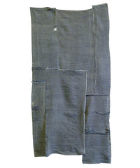 A Pair of Reverisble Edo Komon Silk Pieces: Stitched Chirimen