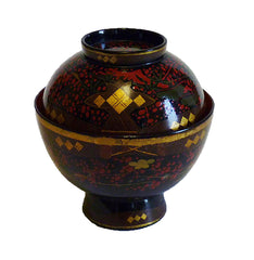 An Elaborately Decorated Lidded Lacquer Bowl #6: Edo Period