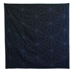 A Sashiko Stitched Furoshiki: Asa-no-ha