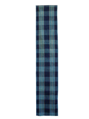 A Length of Handsome Hand Loomed Plaid Cotton: Indigos