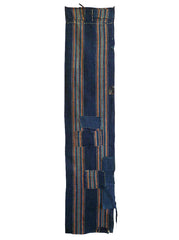 A Richly Colored Striped Boro Length: Indigo and Safflower Dyes