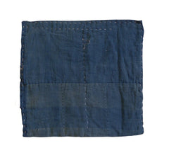 A Layered Indigo Cotton Zokin: Small Boro