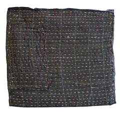 A Large Brown Patched Zokin: Boro and Sashiko