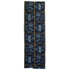 An Egasuri Length of Cotton: Bamboo and Cherry Blossoms