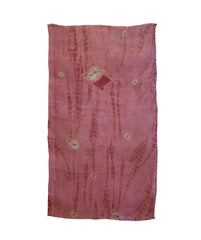 A Benibana Shibori Hemp Fragment: Safflower Dye