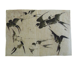 A 19th Century Depiction of Swallows #1: Hand Painted