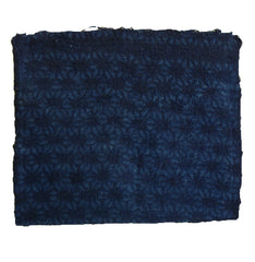 A Fragment of Indigo Dyed Cotton: Itajime or Kyoukechi Dyeing