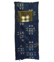 A Double Kasuri Boro Panel: Diagonal Patches