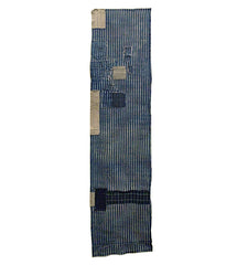 A Length of Rare and Beautiful Kumanozome Boro: Traditional Stenciled Moire