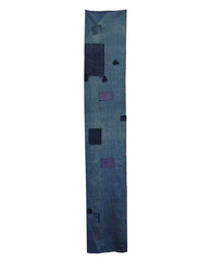 A Beautiful Dark on Light Cotton Boro Length: Diversely Scaled Patches