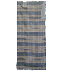 A Short Length of Low Contrast Plaid Cotton: Two Patches