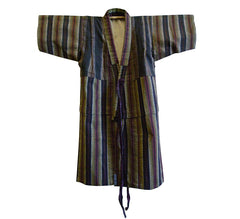 A Child's Pieced Cotton Kimono: Stripe Variants and Lining