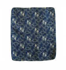 An Omi Jofu Zabuton Sham #1: Flags and Cherry Blossoms