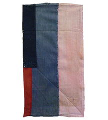 A Cotton Boro Sleeve Lining: Pink, Red and Blue