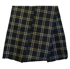 A Long Piece of Hand Loomed Cotton: Black and Yellow Large Plaid
