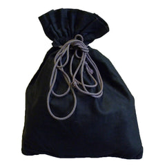 A Black Cotton Drawstring Pouch: Classic Money Bag Shape