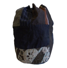 A Large, Beautifully Pieced Cotton Bag: Drawstring