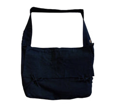 A Hand Stitched Shoulder Bag: Recycled Indigo Cotton