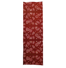 A Length of Red Dyed Itajime Cotton: Classic Motifs