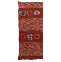 A Length of Red Colored Shibori: Meiji-Taisho Era Specialty
