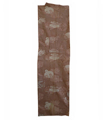 A Commercially Printed Cotton Boro Panel: Auspicious Symbols