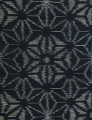 A Length of Heavily Woven Kasuri Cotton: Traditional Hemp Leaf Pattern