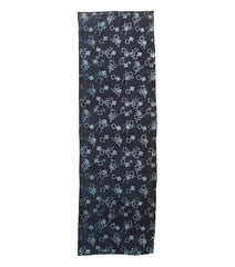 A Length of Deep Blue Toned Katazome Cloth: Stenciled on Both Sides