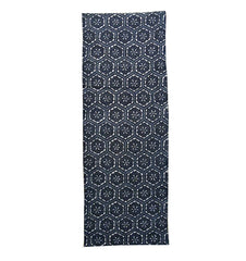 A Length of Indigo Dyed Katazome: Bold Hexagon Pattern