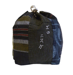 A Cotton Komebukuro or Rice Bag: Chain Stitch Sashiko