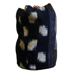 A Piece-Constructed Drawstring Bag: Recycled Old Cottons