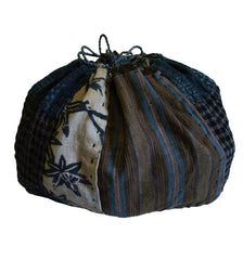 A Beautiful Old Komebukuro: Hand Stitched Drawstring Bag