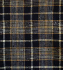 A Beautifully Complex Length of 19th Century Plaid: Hand Spun Cotton