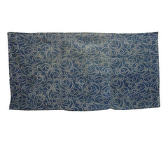 A Length of Pieced Katazome Cotton: Tasseled Coiled Ropes