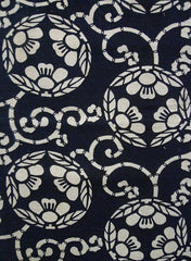 A Length of High Contrast Katazome Cotton: Large Scale Pattern