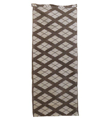 A Length of Faded and Worn Resist Dyed Cotton: Bold Geometry