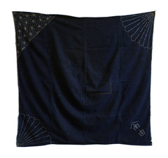 A Sashiko Stitched Furoshiki: Embellished Corners