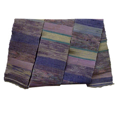 A Sakiori Obi: Ragweave in Muted Lavenders and Mottled Tones