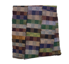 A Deftly Colored Rustic Obi: Woven Checkerboard