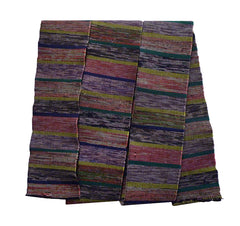 A Multi-colored and Mottled Sakiori Obi: Rag Woven Kimono Sash